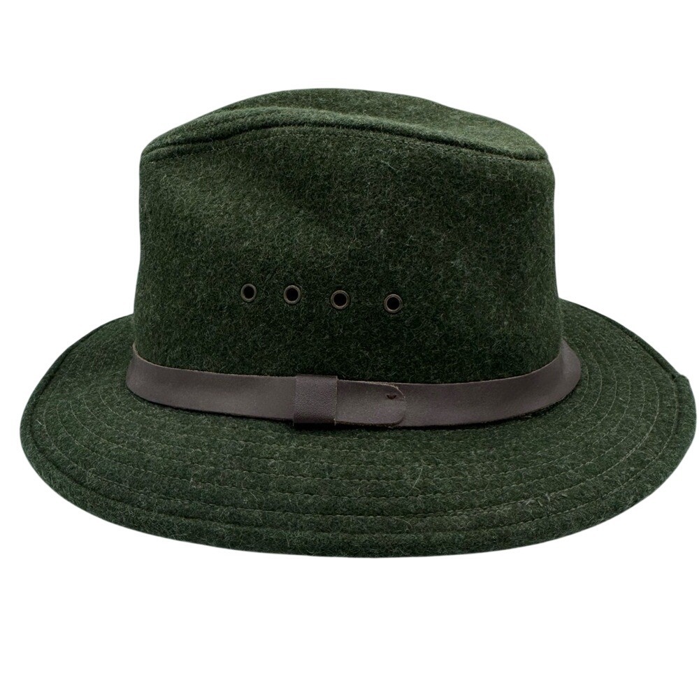 VTG Filson Wool Packer Hat XXL USA Made Forest Green 100% Virgin Wool